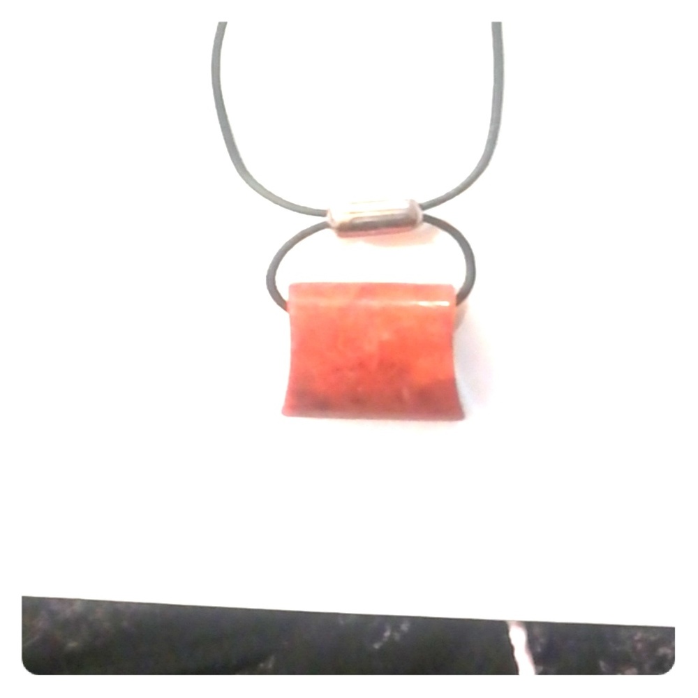 Coral color necklace